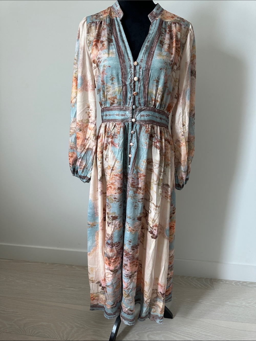Gathered midi dress